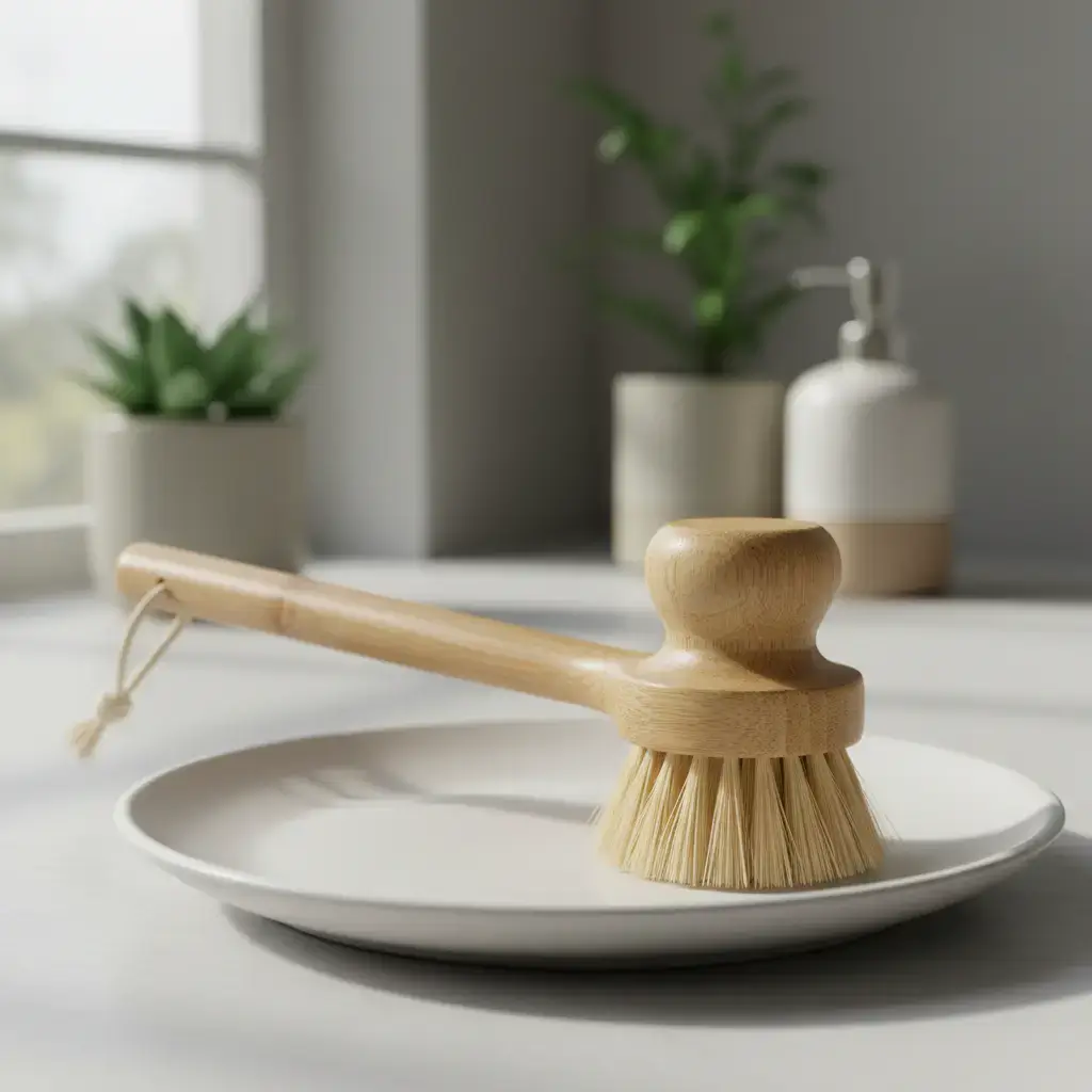 Bamboo dish brush