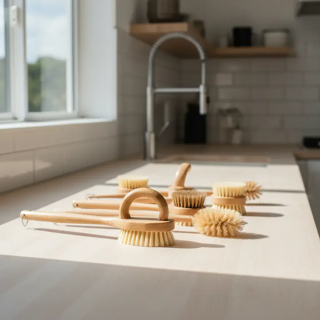 Bamboo cleaning brushes