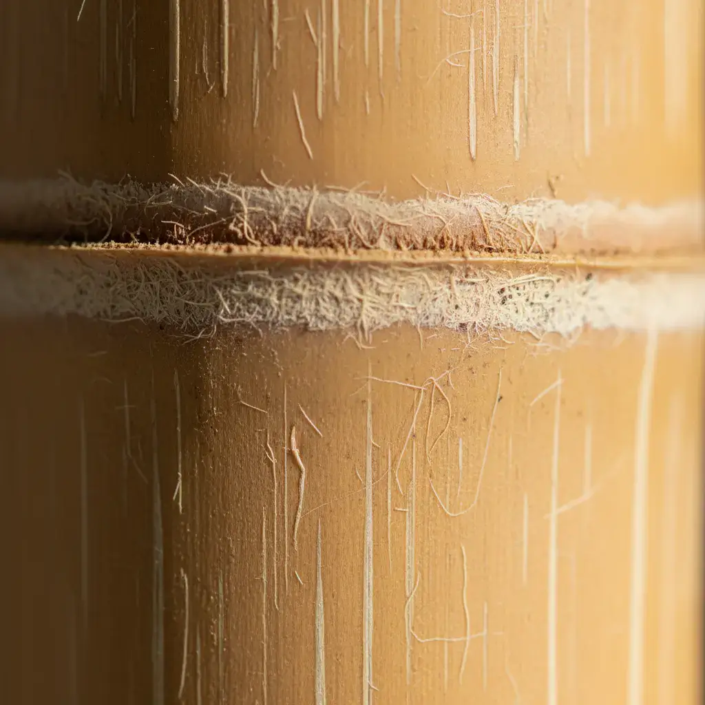 Natural bamboo brush close-up
