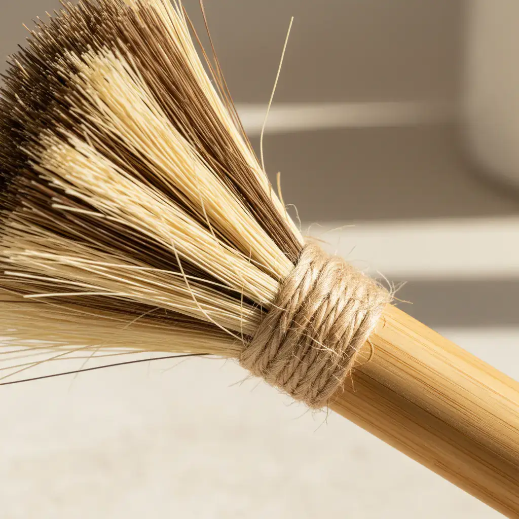 Macro detail of natural bristles